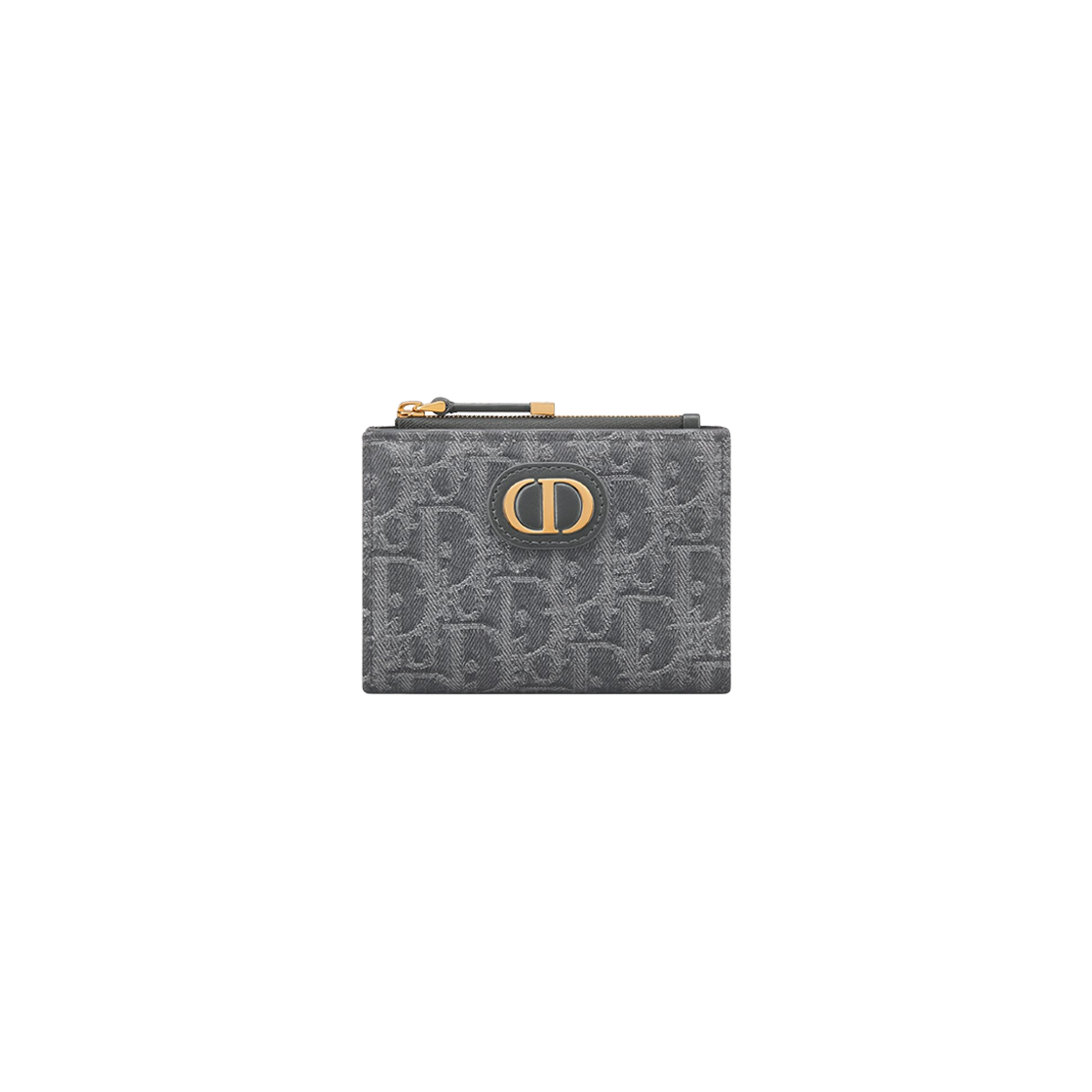 디올 30 몽테인 달리아 월렛 데님 디올 오블리크 자카드 그레이(Dior 30 Montaigne Dahlia Wallet Denim Dior Oblique Jacquard Grey)