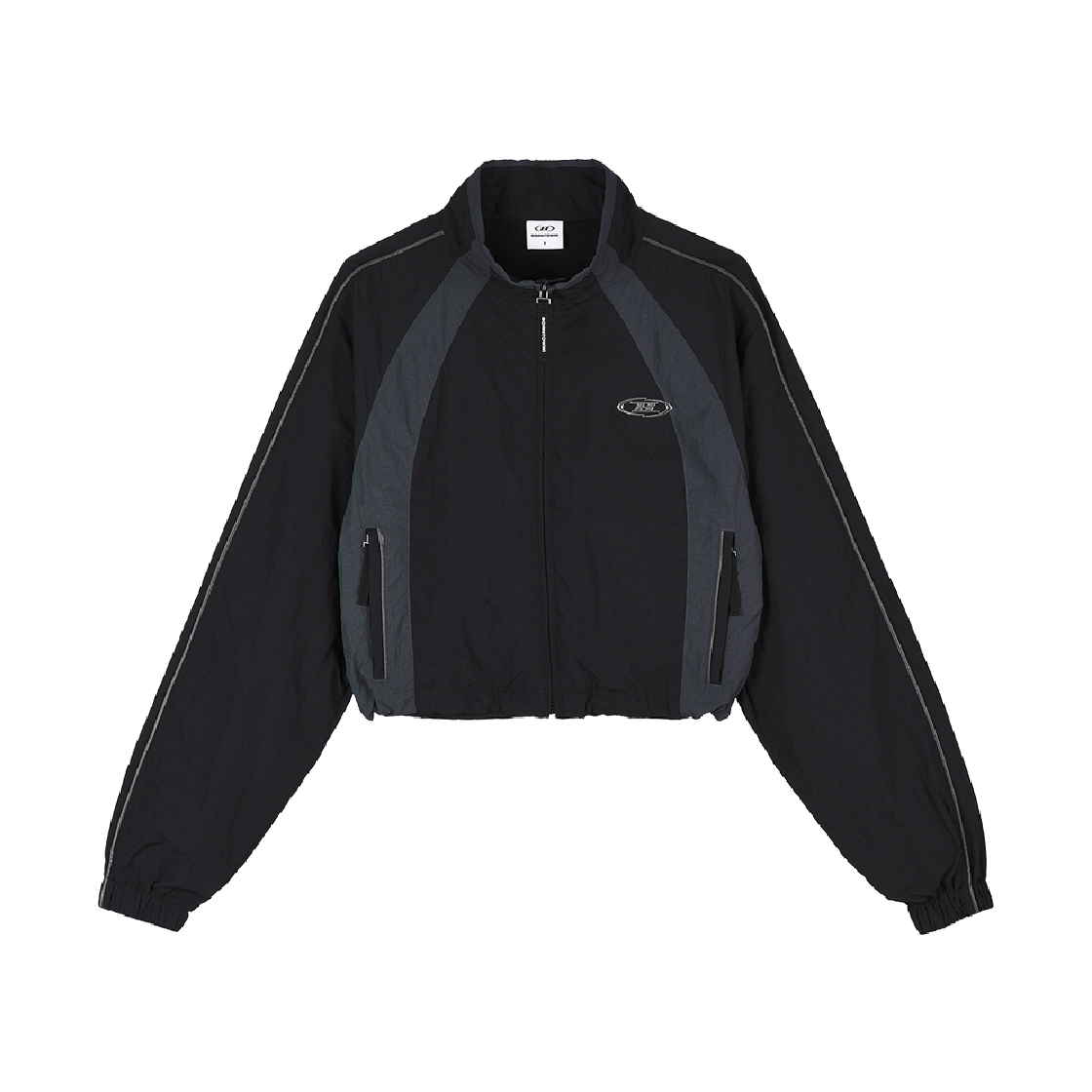 BG1WJK126BK BORN TO WIN W Nylon Block Jacket Black