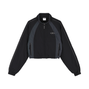 BORN TO WIN W Nylon Block Jacket Black