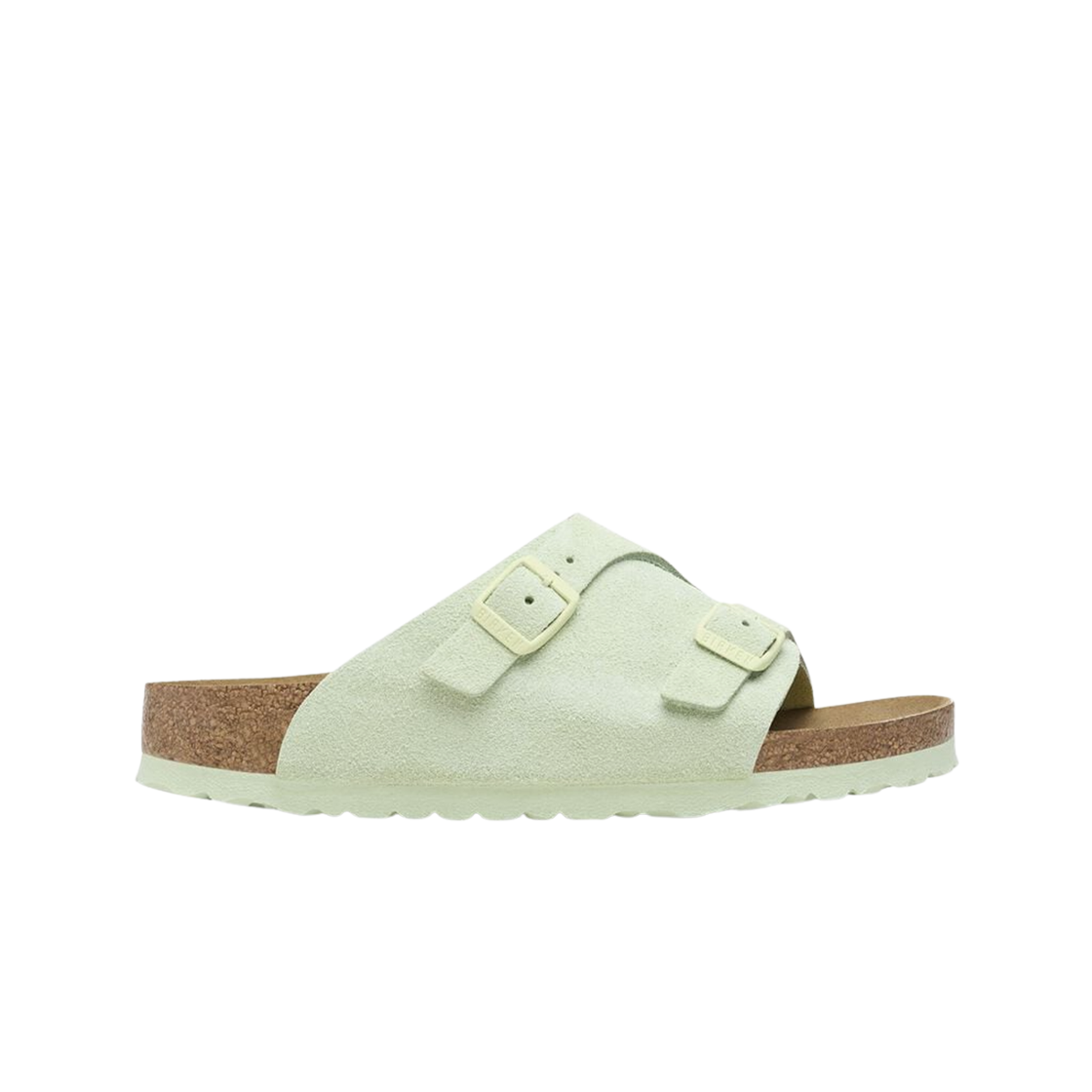 버켄스탁 취리히 스웨이드 레더 페이디드 라임 - 레귤러(Birkenstock Zurich Suede Leather Faded Lime - Regular)