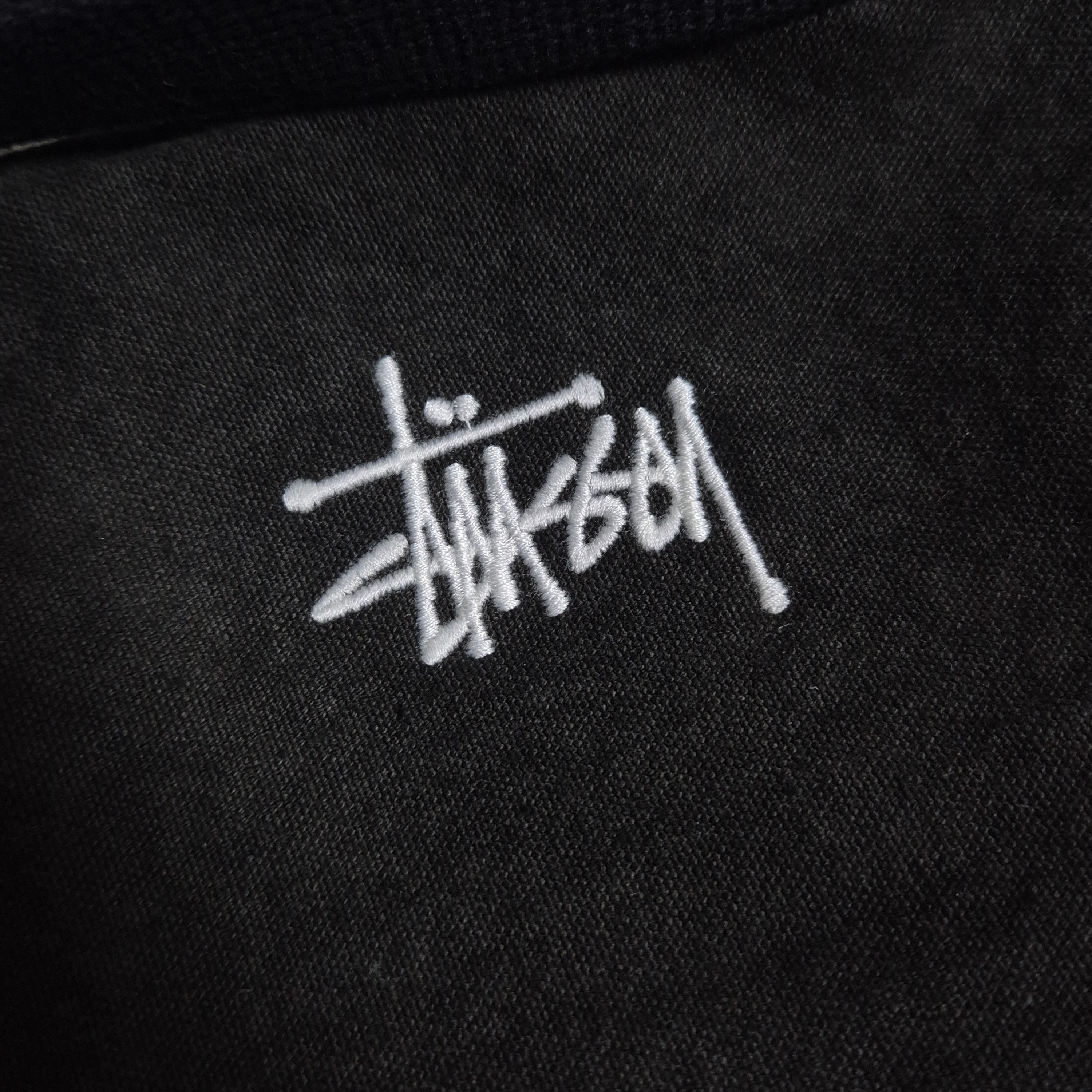 Stussy Canvas Side Pouch Washed Black 착용 스타일 - 1