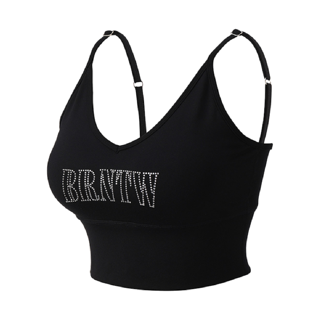 본투윈 스파클링 BRNTW 브라탑 블랙(BORN TO WIN Sparkling BRNTW Bra Top Black) - 1