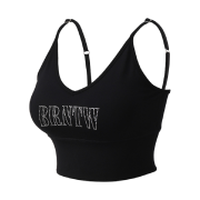 BORN TO WIN Sparkling BRNTW Bra Top Black