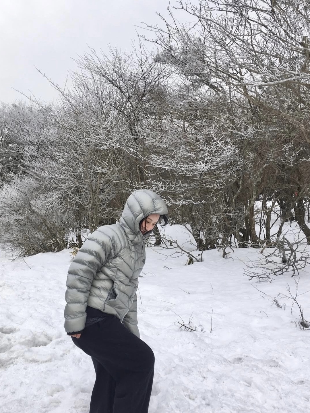 The North Face Summit Mattehorn RDS Down Jacket Light Gray, Rab Cirrus Alpine Insulated Jacket Black 착용 스타일 - 3
