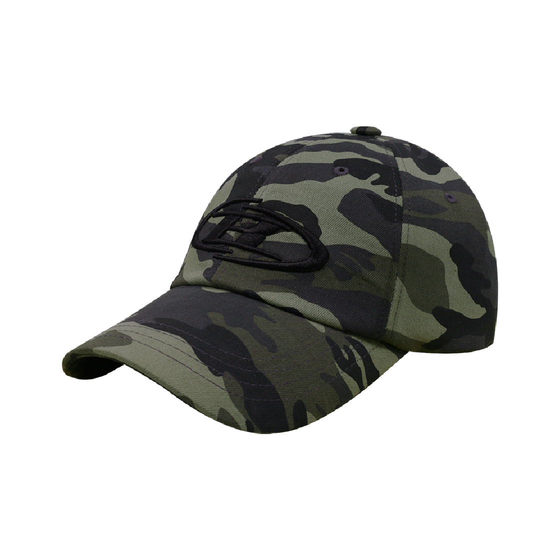 BF5UCA441CA_NEW BORN TO WIN B Symbol Big Logo Ball Cap Camo