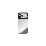 Casetify iPhone Custom Magsafe Mirror Case Silver Mirror Black Bumper