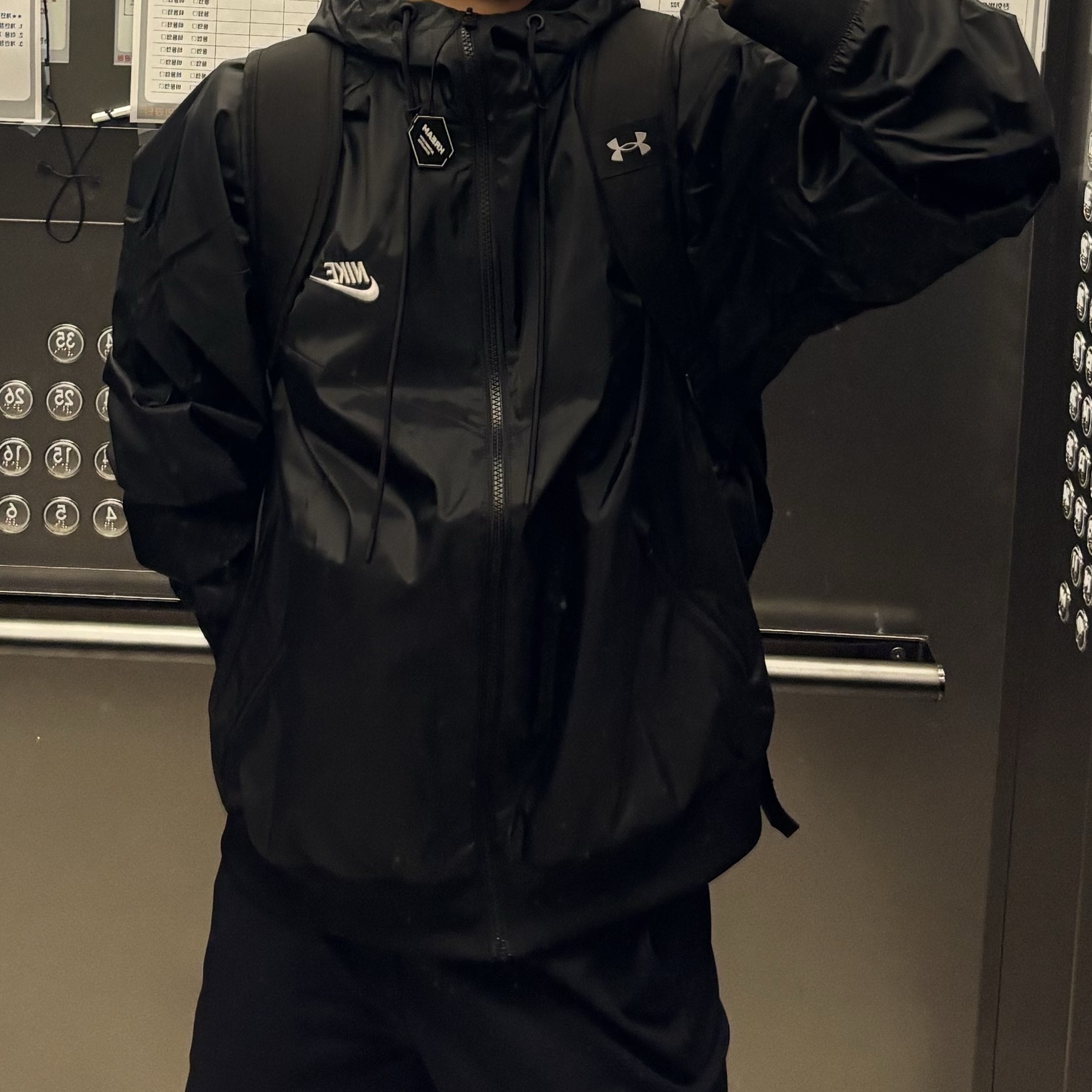 Nike NSW Windrunner Hoodie Jacket Black - Asia 착용 스타일