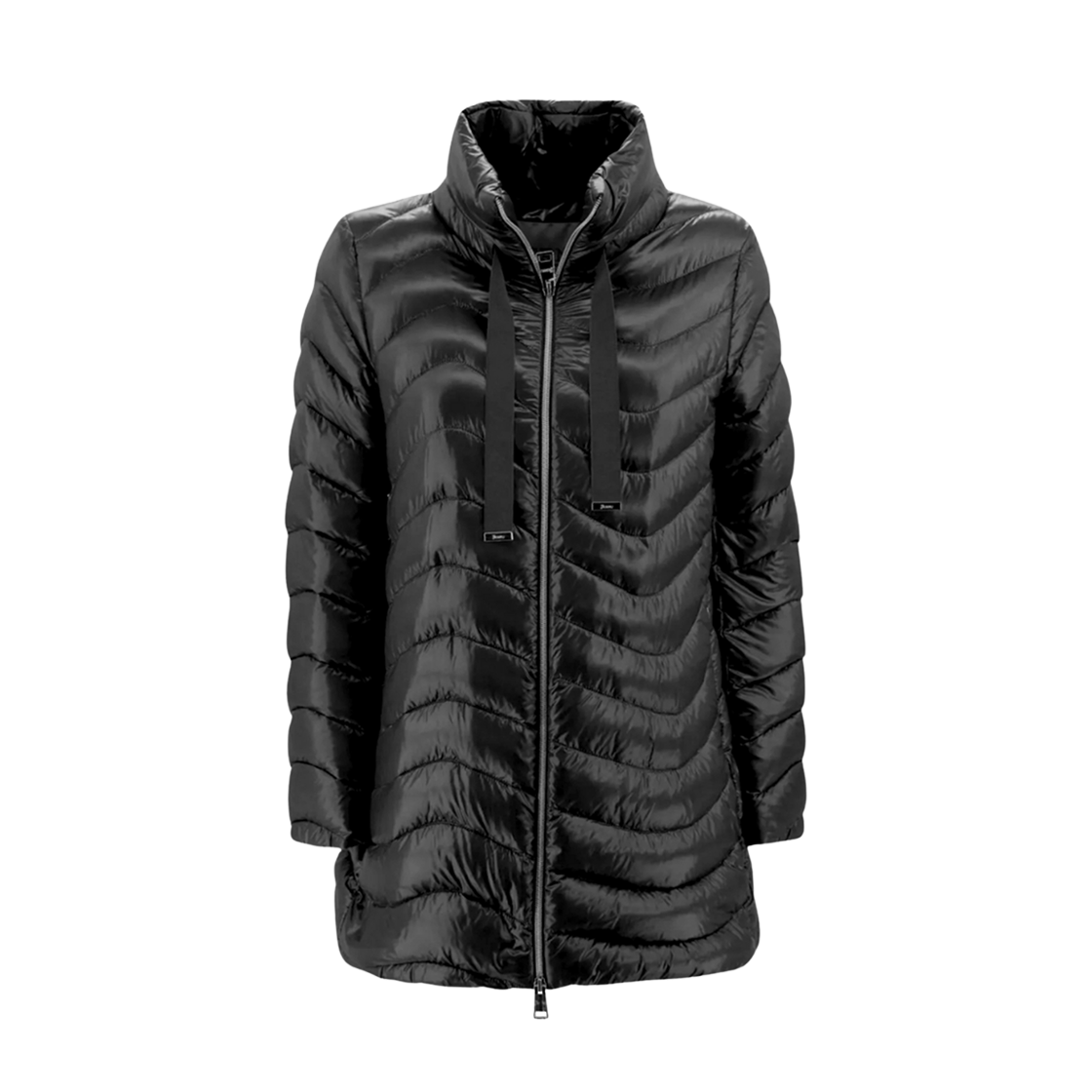 PI00156DR-12017Z-9300 (W) Herno Resort Long Down Jacket Black