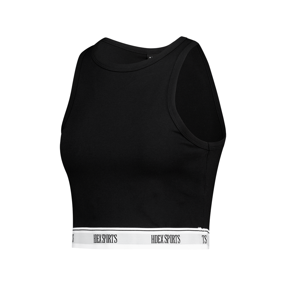 에이치덱스 밴딩 리트릿 모달 크롭 탱크탑 블랙