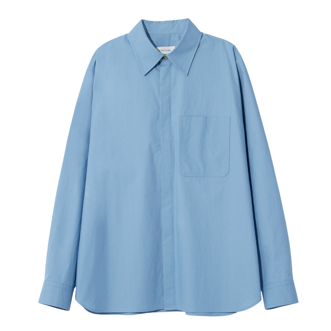 LH2579SH005EBL LE17SEPTEMBRE Raglan Long Sleeve Shirt Blue