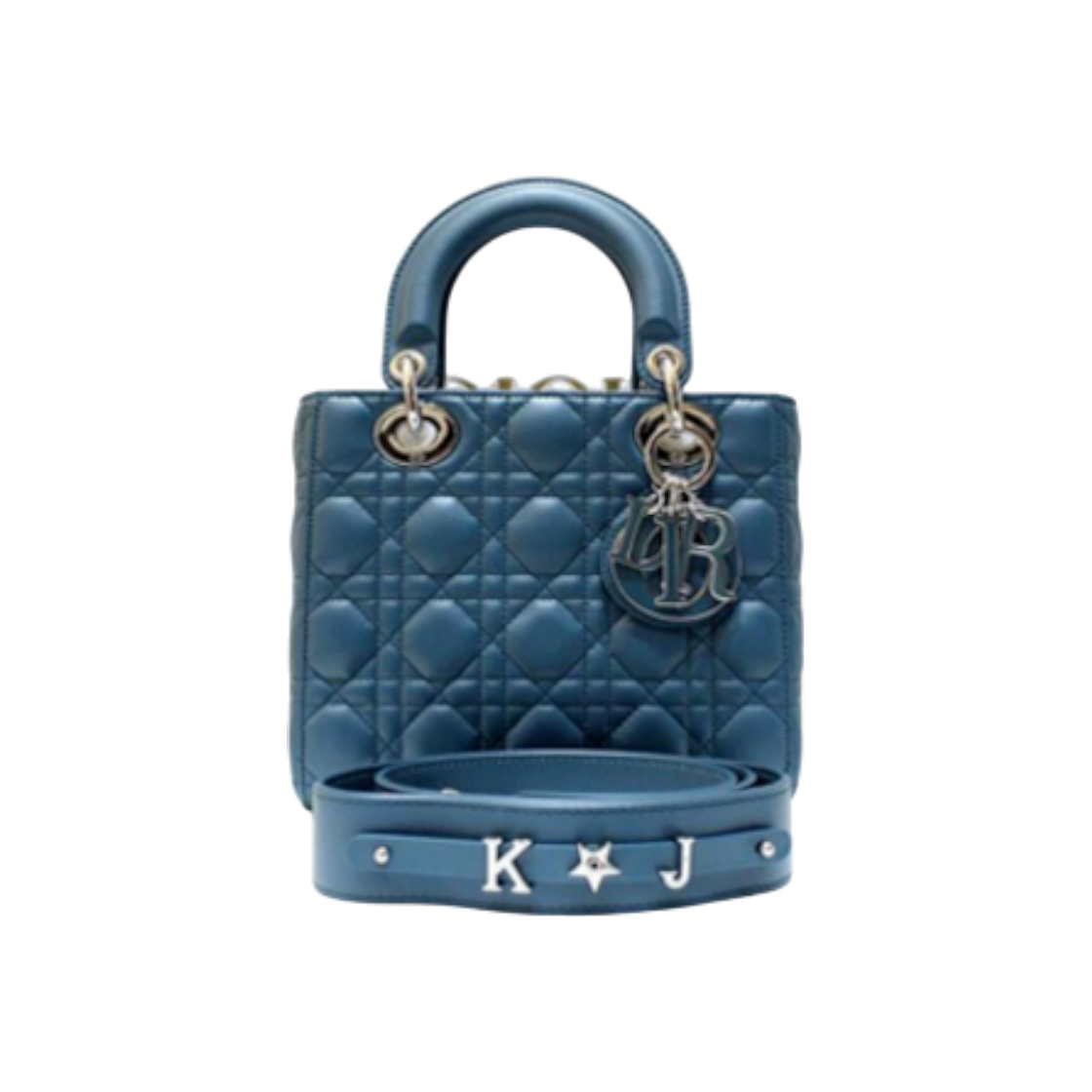 ITHH6KR48PO5 Dior Lady Dior My ABC Small Blue Tote Bag