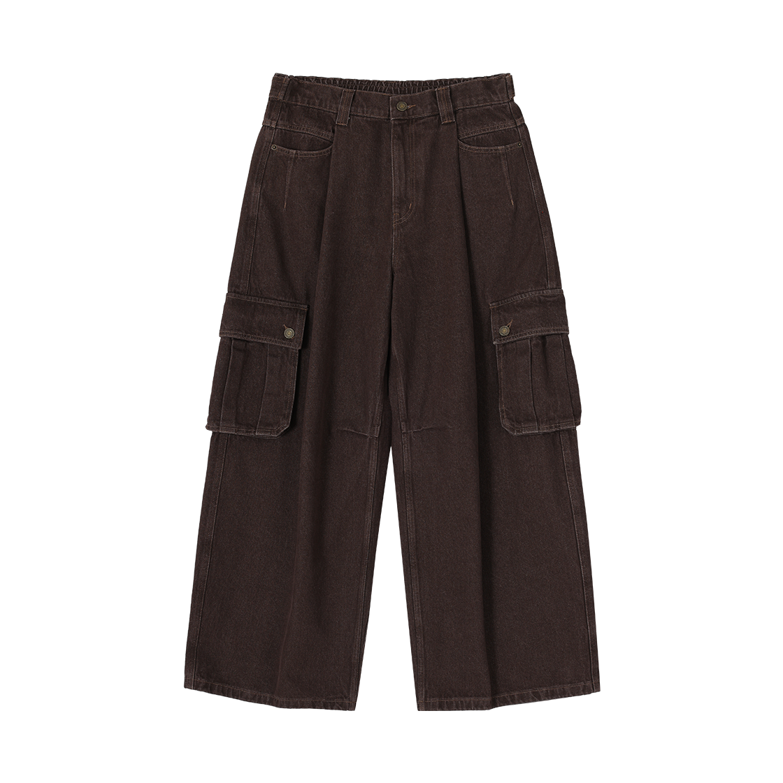 SH5PT531BR SONGZIO HOMME Cargo Wide Denim Pants Brown