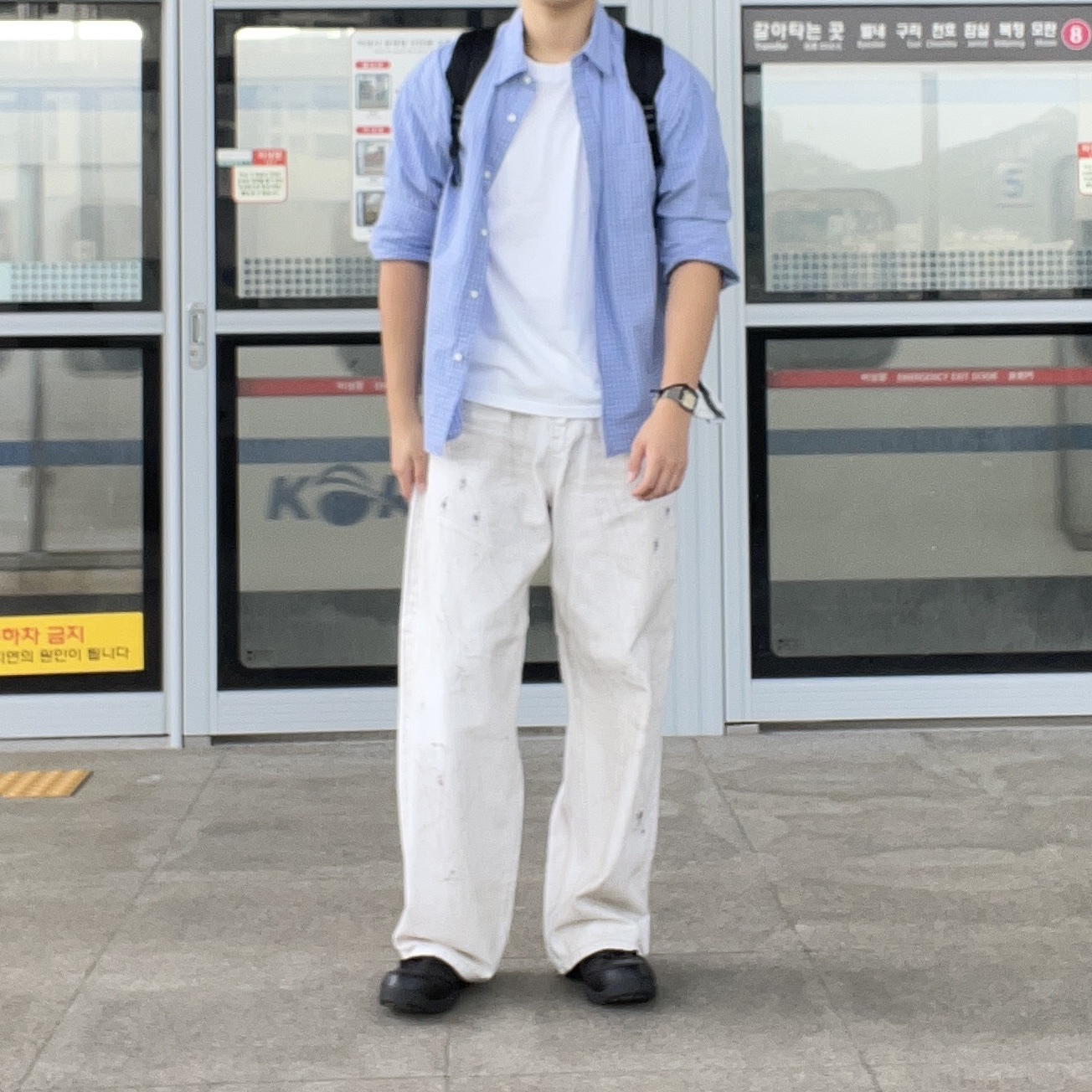 Asics Winjob CP111 Black, Casio AQ-230GG-9A 착용 스타일 - 1