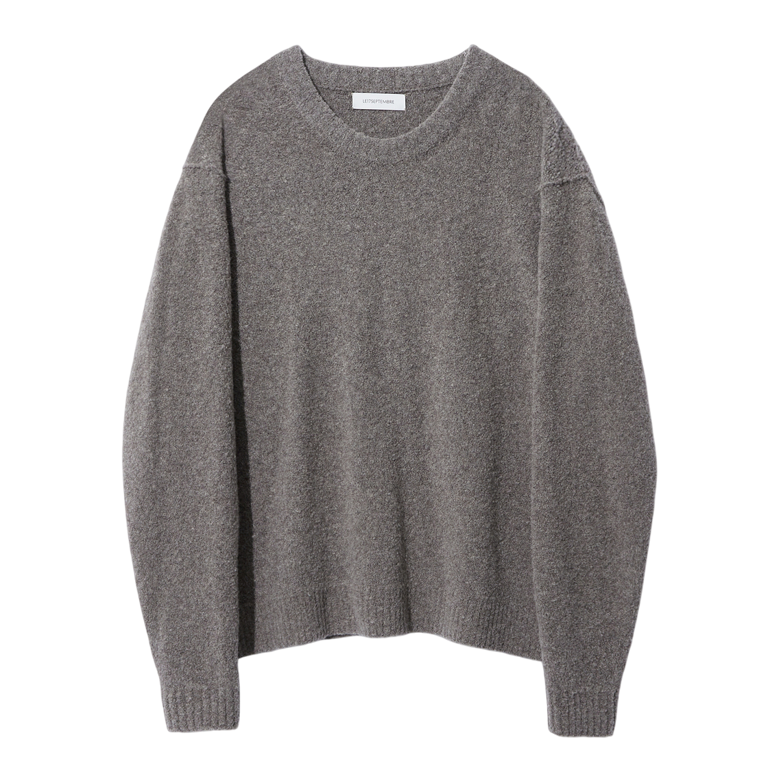 LH2579KN002EGR LE17SEPTEMBRE Boucle Reverse-Seam Pullover Gray
