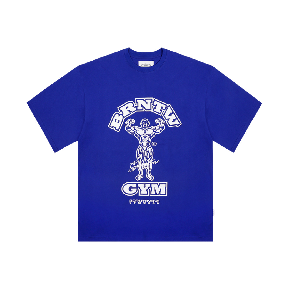 본투윈 레이즈본 오버핏 티셔츠 블루