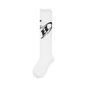 BORN TO WIN Big B Logo Knee Socks White