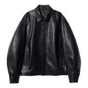 LE17SEPTEMBRE Leather Jacket Black