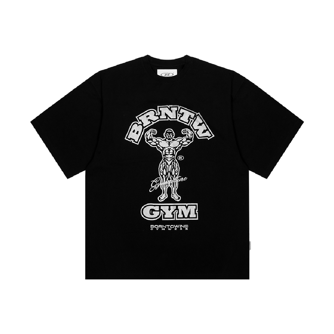 본투윈 레이즈본 오버핏 티셔츠 블랙