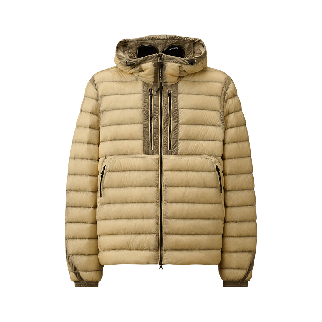 19CMOW031A110416A402 C.P. Company D.D. Shell Goggle Down Jacket Pistachio Shell Beige - 25FW