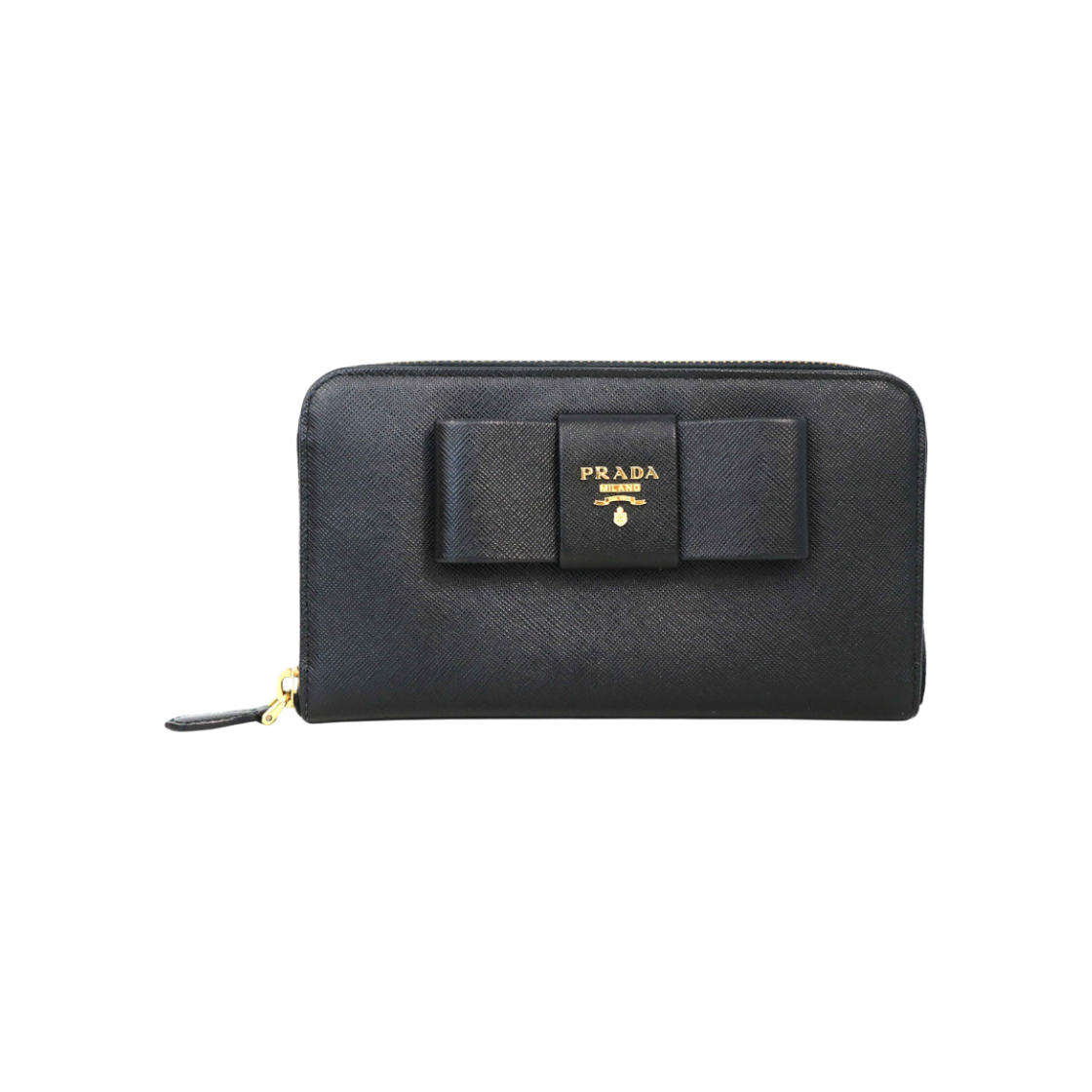 ITMUCE7BOSP7 Prada Ribbon Round Saffiano Long Wallet 1M0506