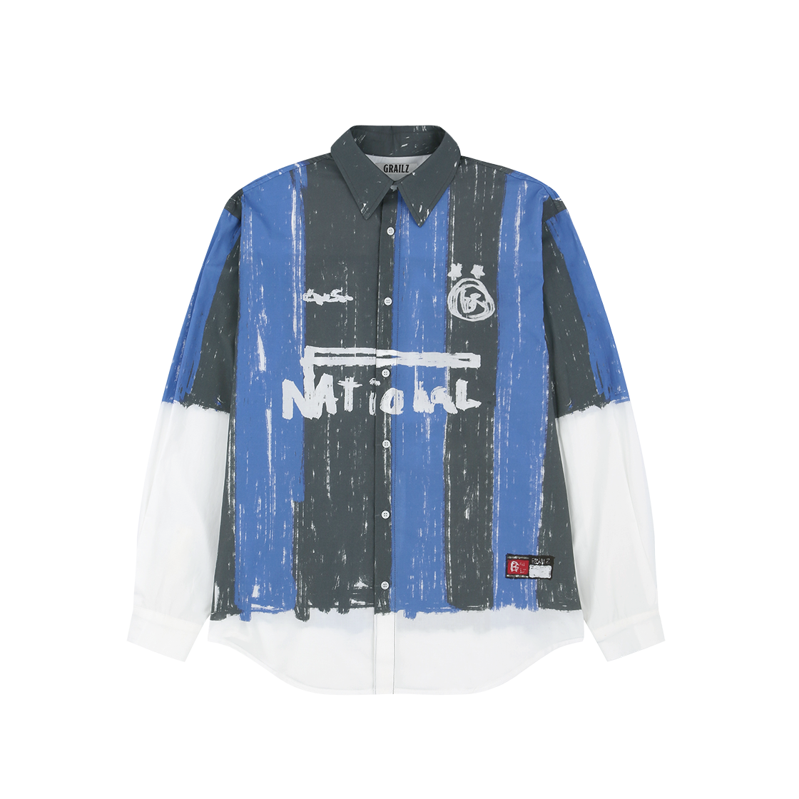 GR25FWMI02BL Grailz Football Illusion Shirt Blue