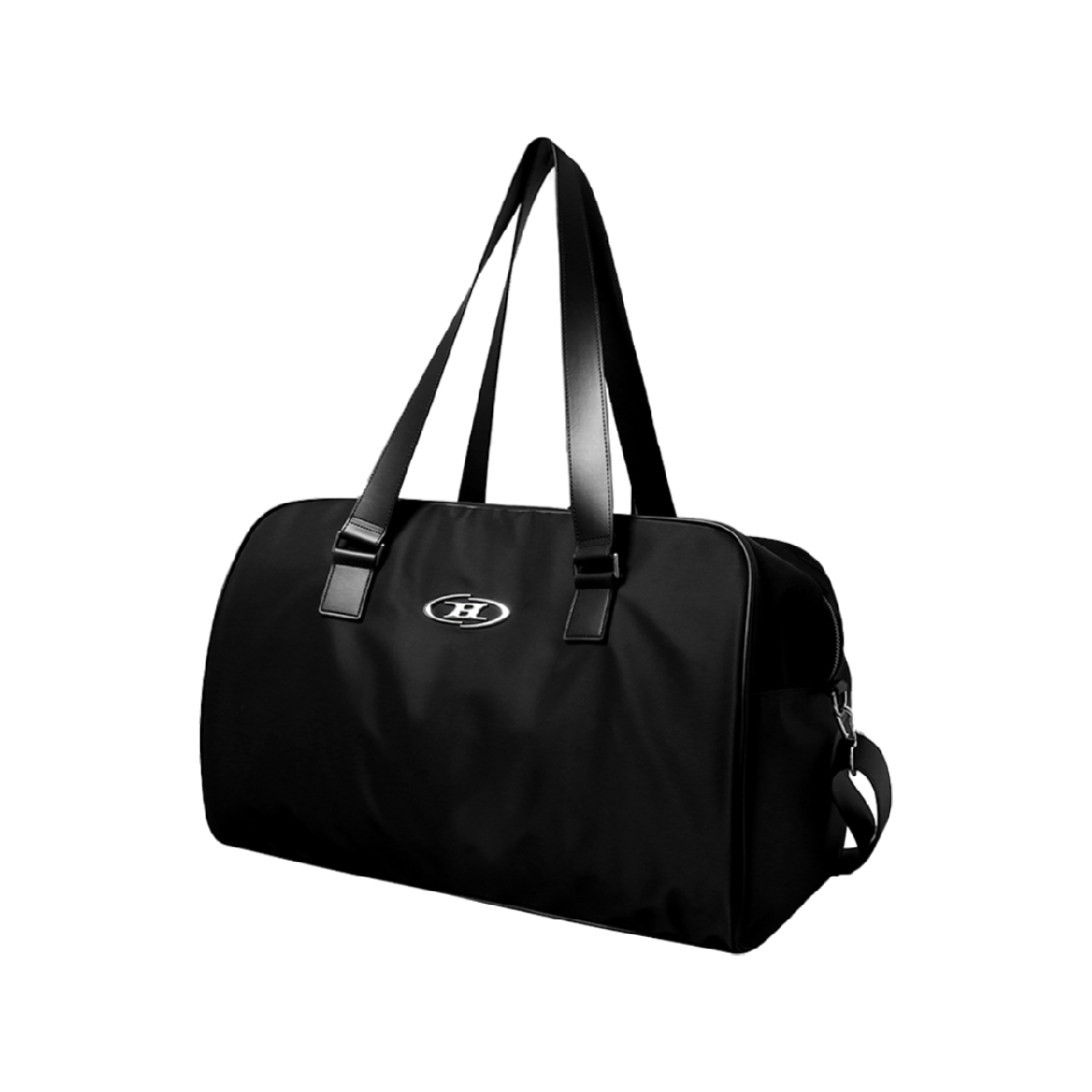 BF5UBA435BK BORN TO WIN Big Chrome B Shoulder Bag Black