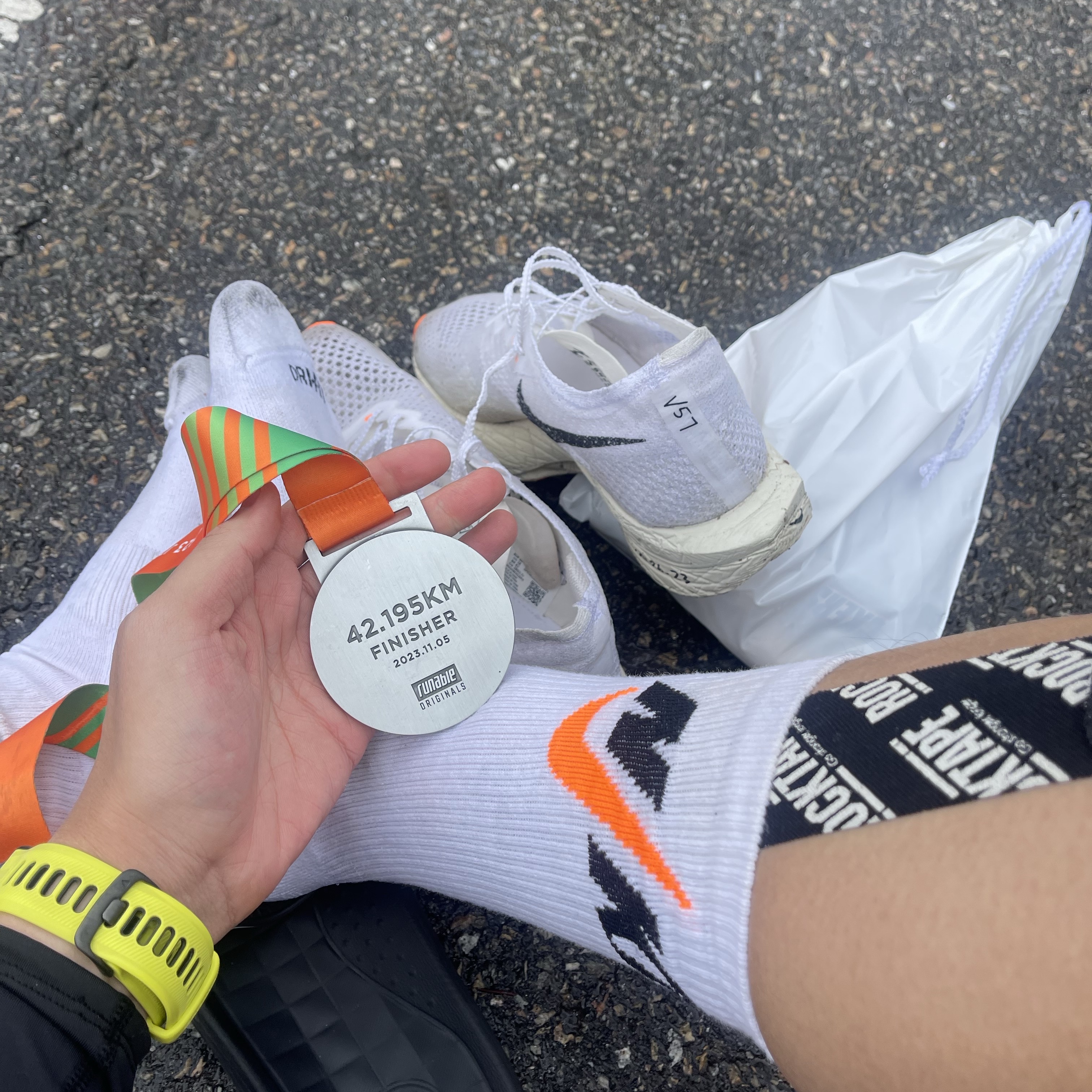 Nike ZoomX Vaporfly Next% 3 Prototype White 착용 스타일