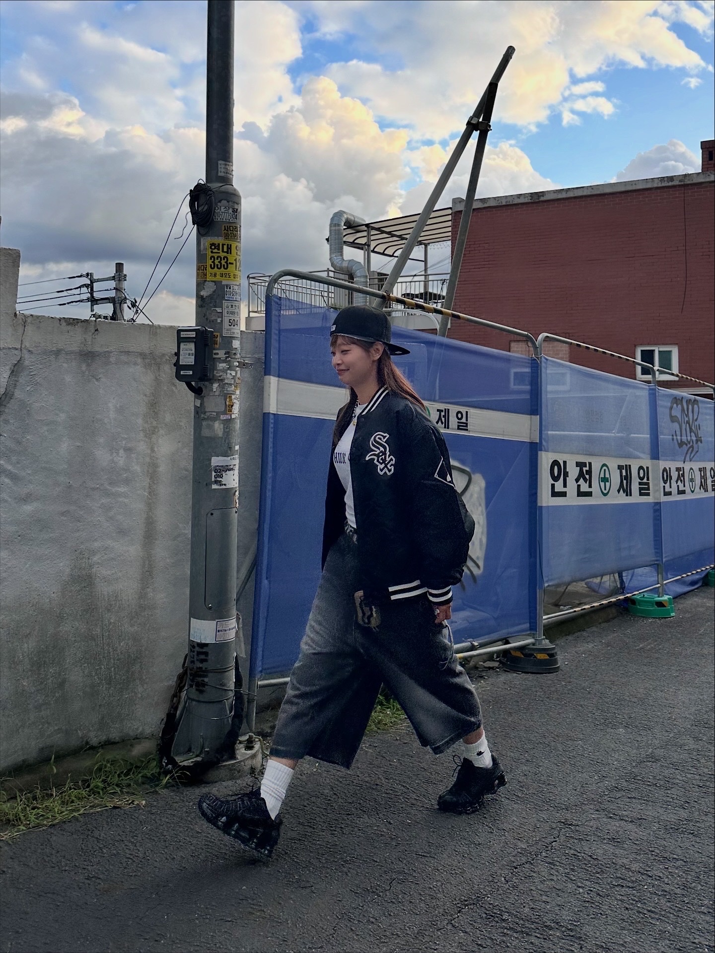IATF x New Era White Sox Stadium Jacket Black, New Era  MLB 59Fifty Day Chicago White Sox Size Cap Black 착용 스타일 - 7