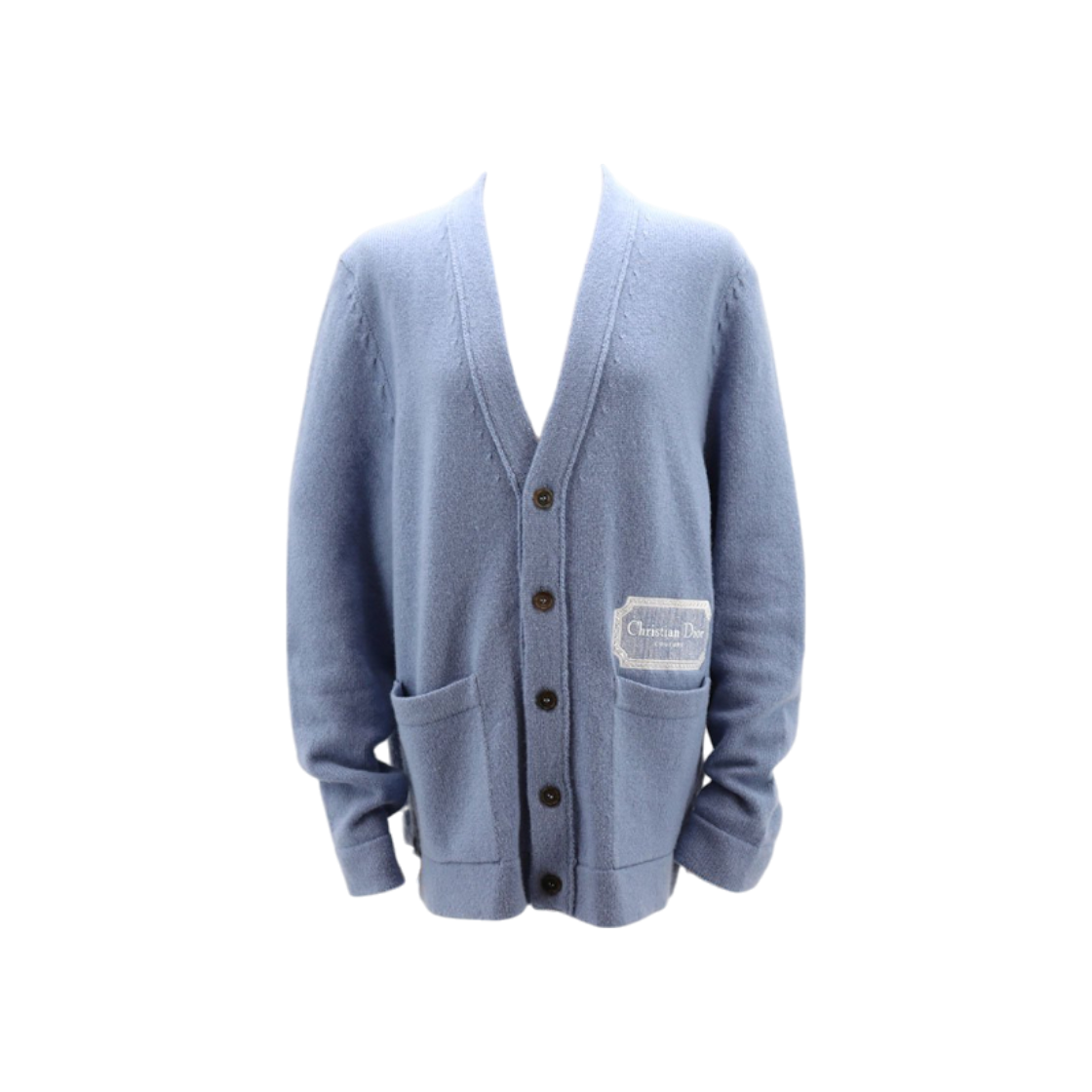 ITRIRQIUKVAL Dior Couture Cashmere Jersey Cardigan - Blue