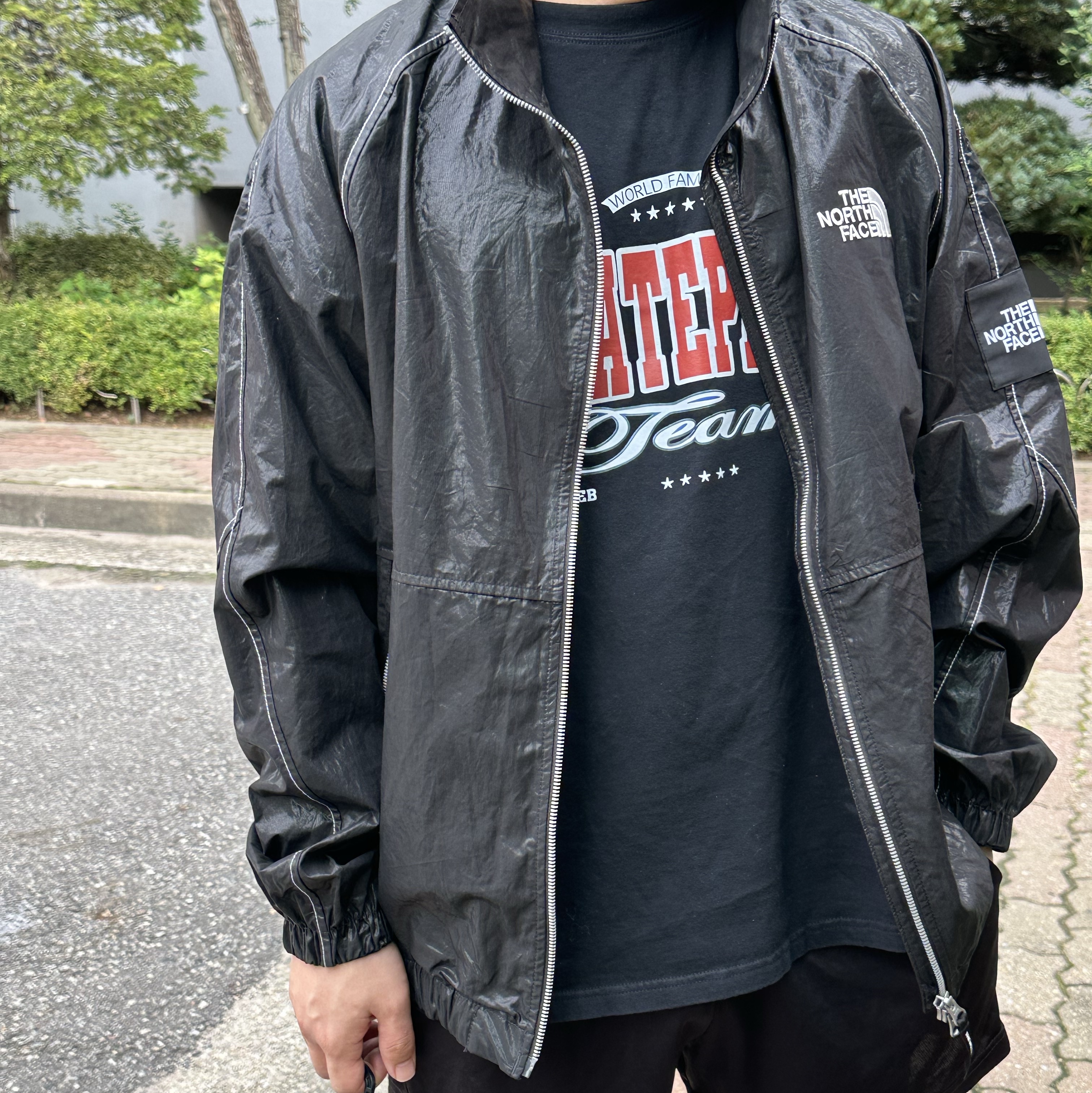 The North Face White Label Novelty Olema Jacket Black 착용 스타일 - 1