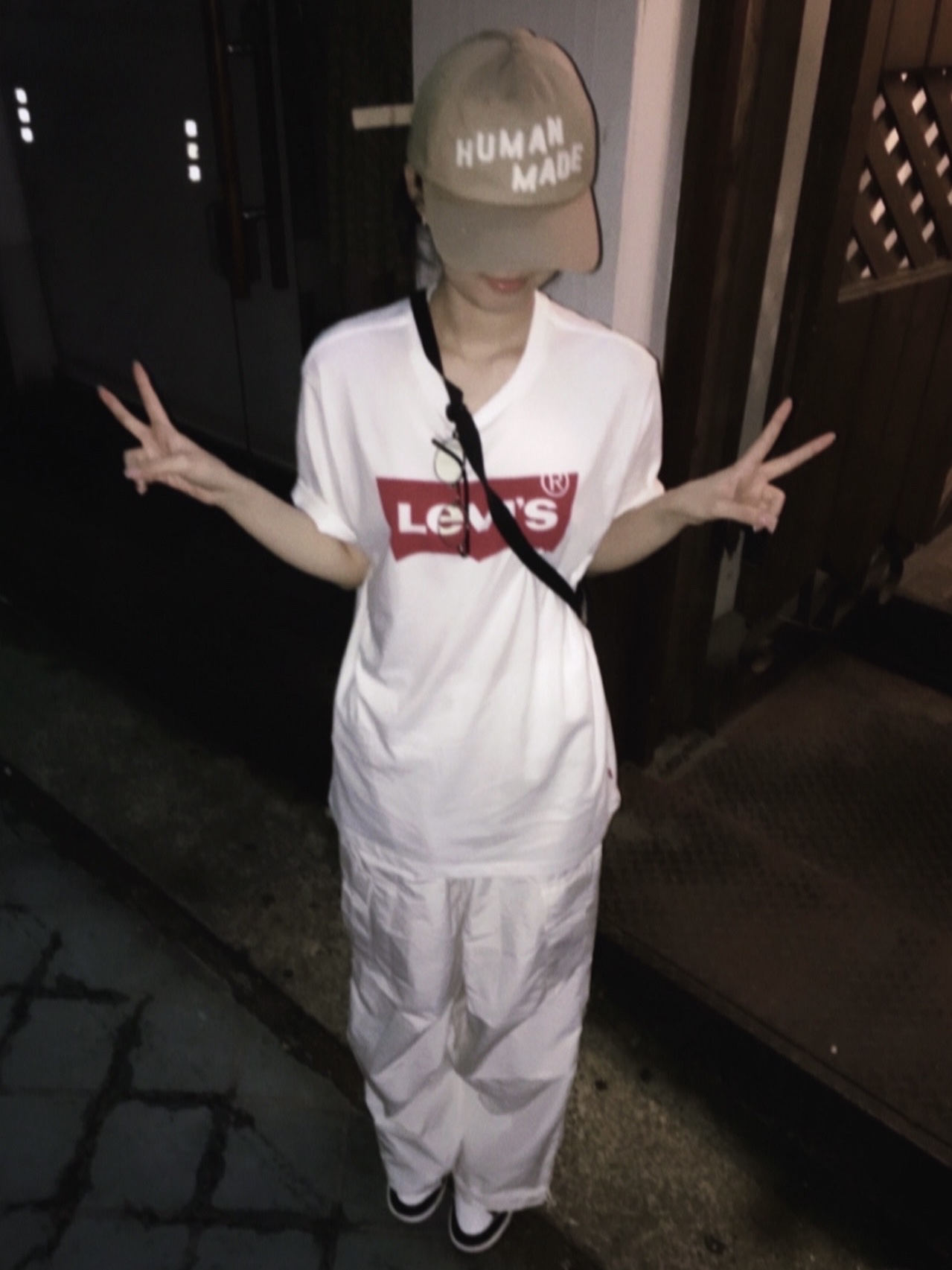 Human Made 6 Panel Twill Cap Beige 착용 스타일