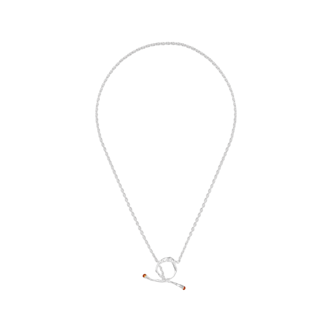 - (W) Aviemuah Garnet Toggle Necklace Silver