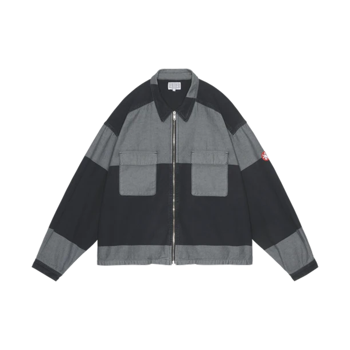 카브엠트 오버다이 스트라이프 숏 셔츠 자켓 블랙 - 25FW(Cav Empt Overdye Stripe Short Shirt Jacket Black - 25FW)