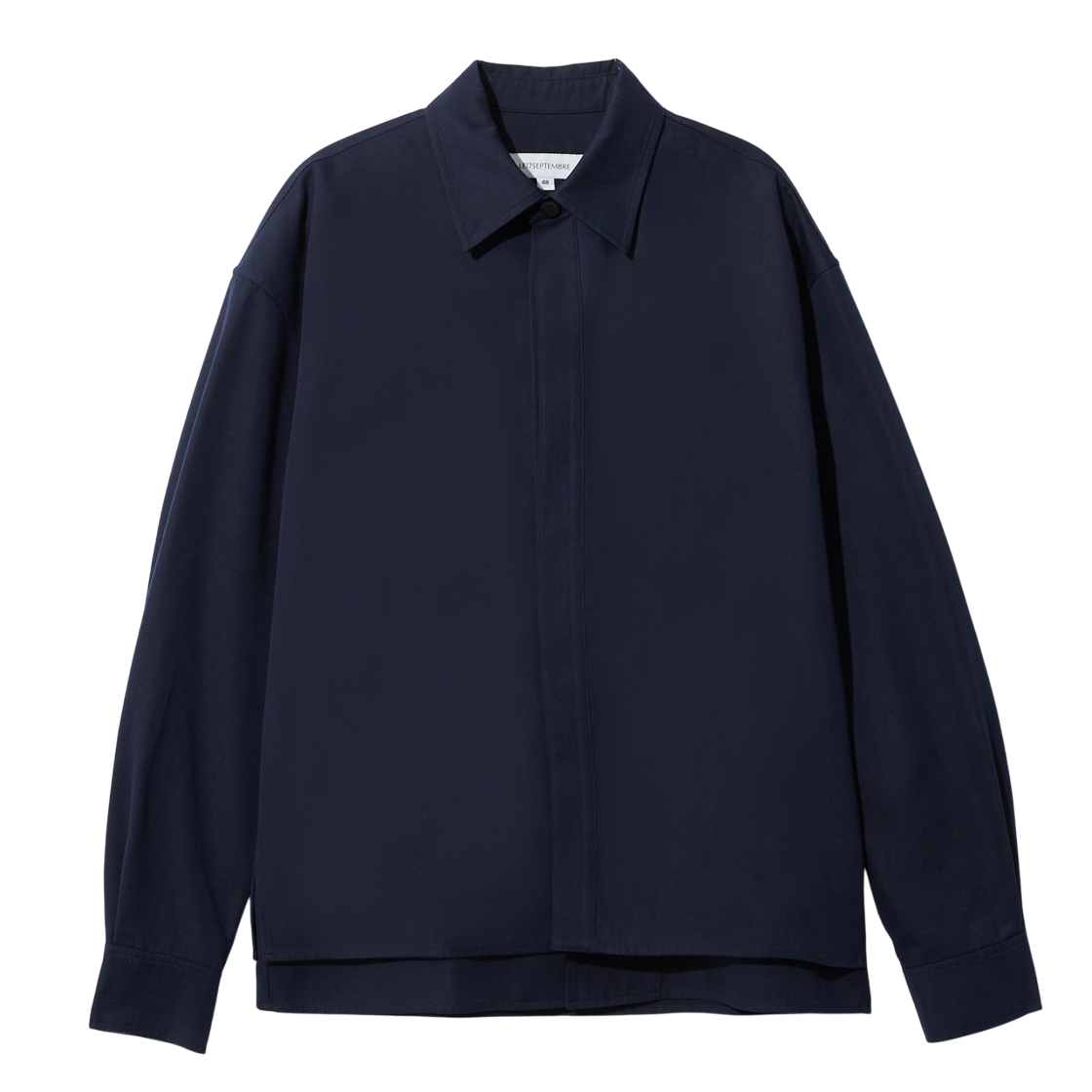 르917 더블 레이어드 코튼 셔츠 네이비(LE17SEPTEMBRE Double Layered Cotton Shirts Navy)