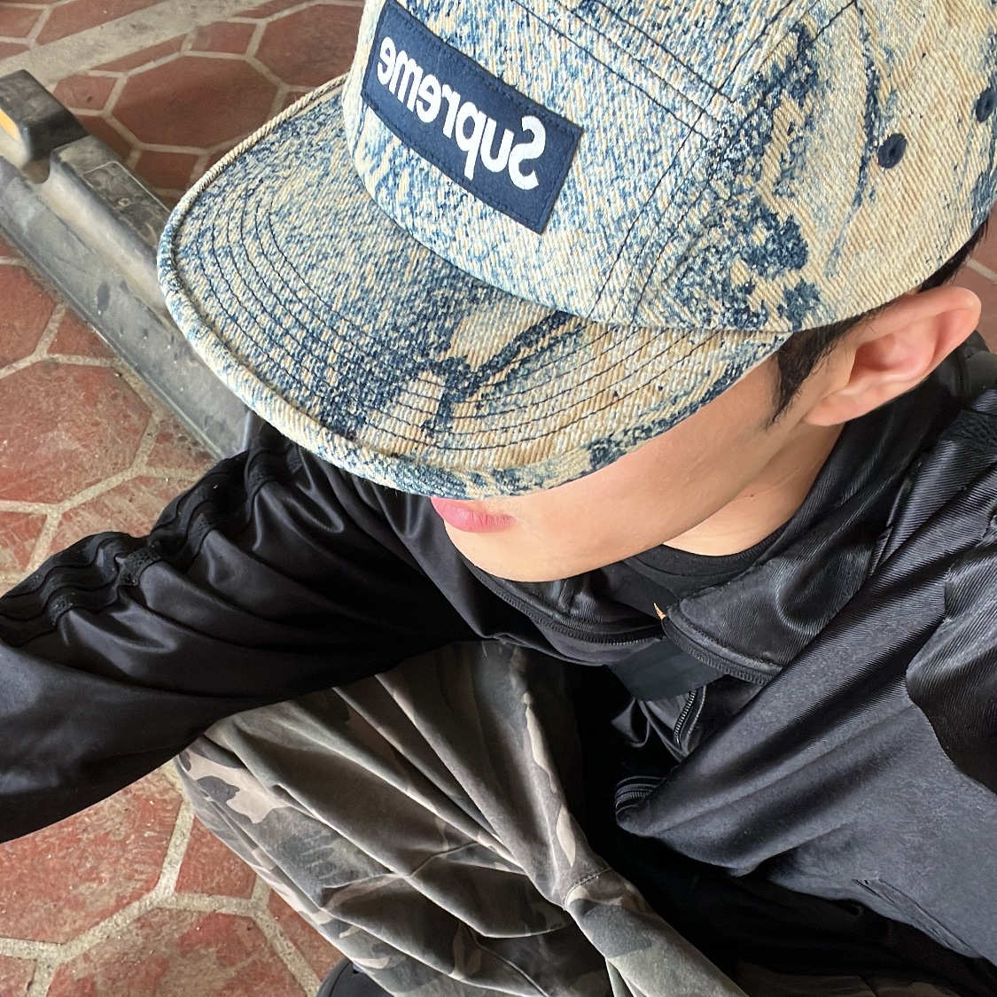 Supreme Denim Camp Cap Snake - 24FW 착용 스타일