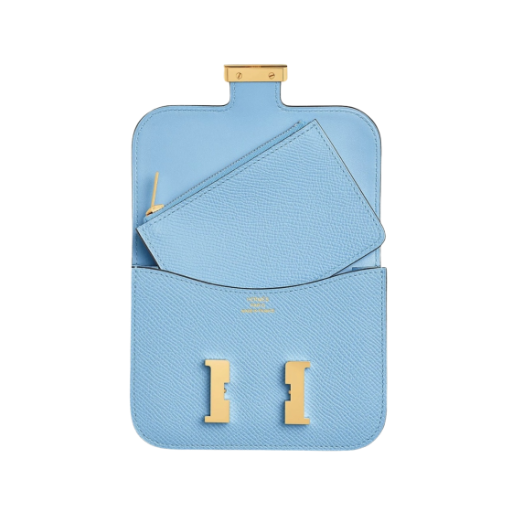 에르메스 콘스탄스 슬림 월렛 앱송 & 골드 하드웨어 셀레스트(Hermes Constance Slim Wallet Epsom & Gold Celeste) - 2