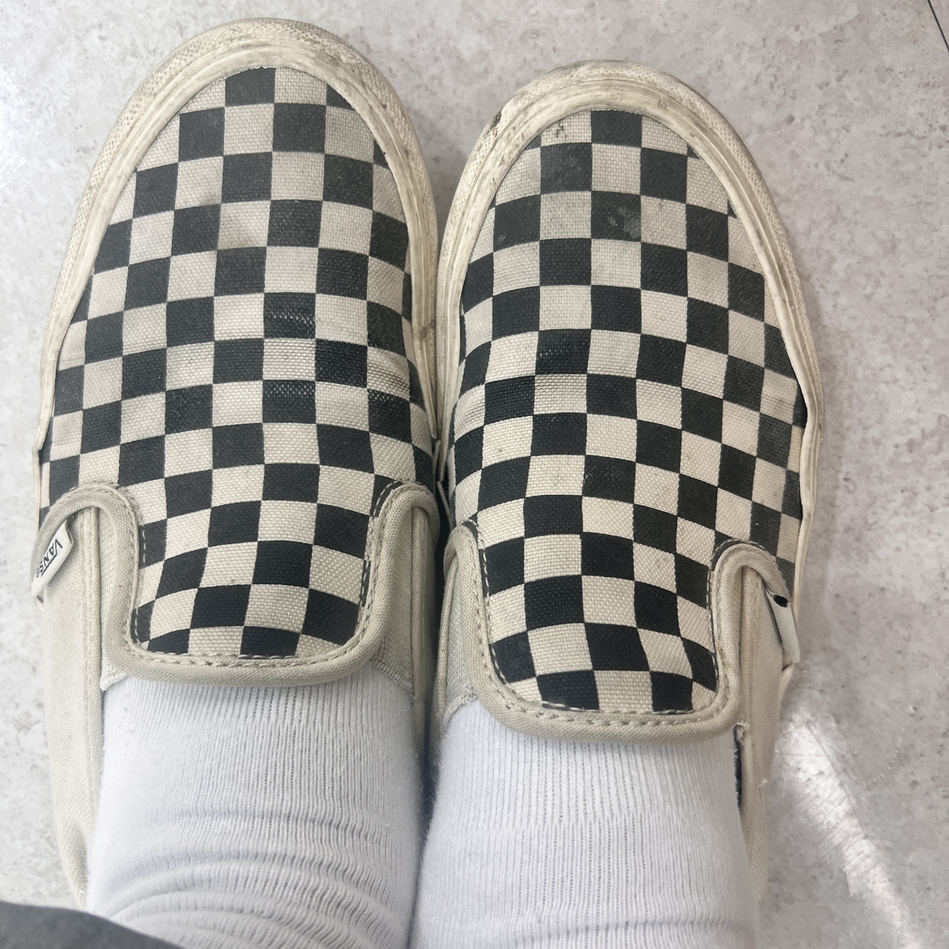 Vans Slip-On SF Eco Theory White 착용 스타일