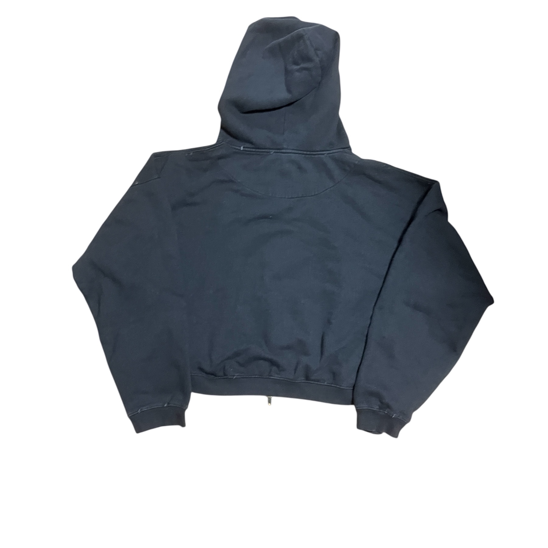 Undermycar Old Dyeing Multi Patched Zipped Hoodie Black - 24FW 착용 스타일