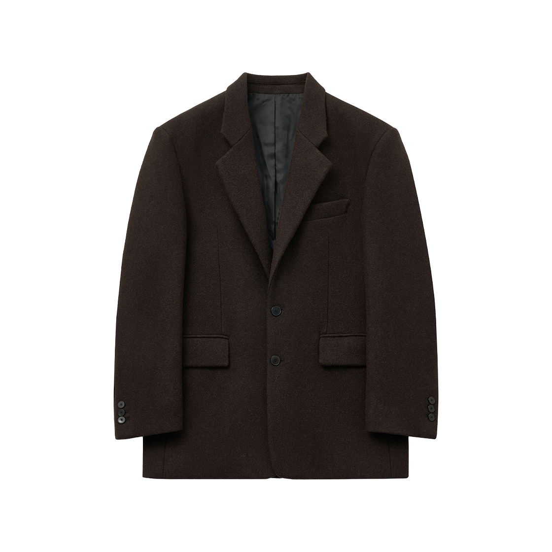 TNJA5F202W2 TNGT Heavy Wool Oversized Blazer Brown