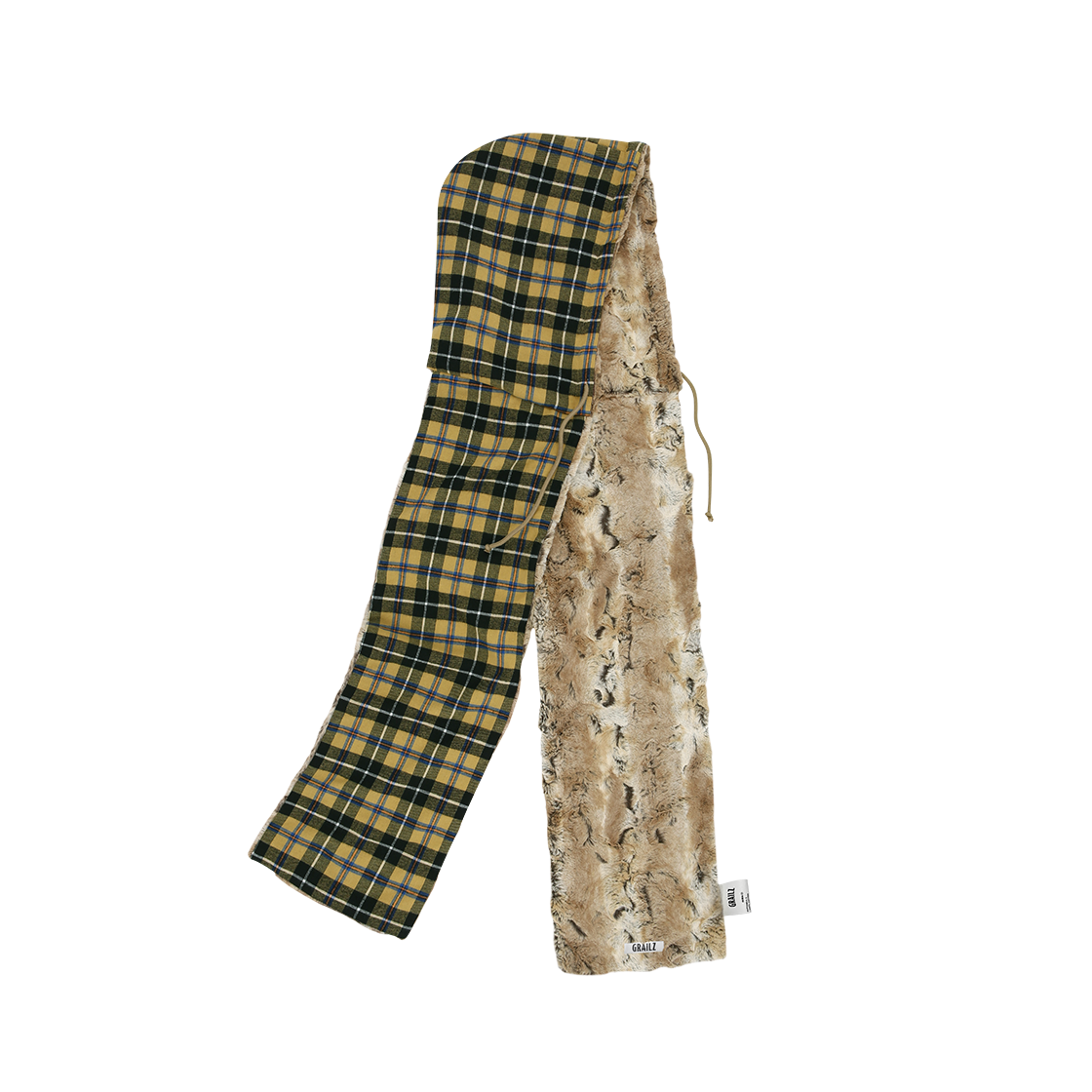 GR25FWMA04YL Grailz Reversible Hoodie Scarf Yellow