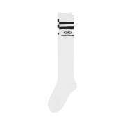BORN TO WIN Line Knee Socks White