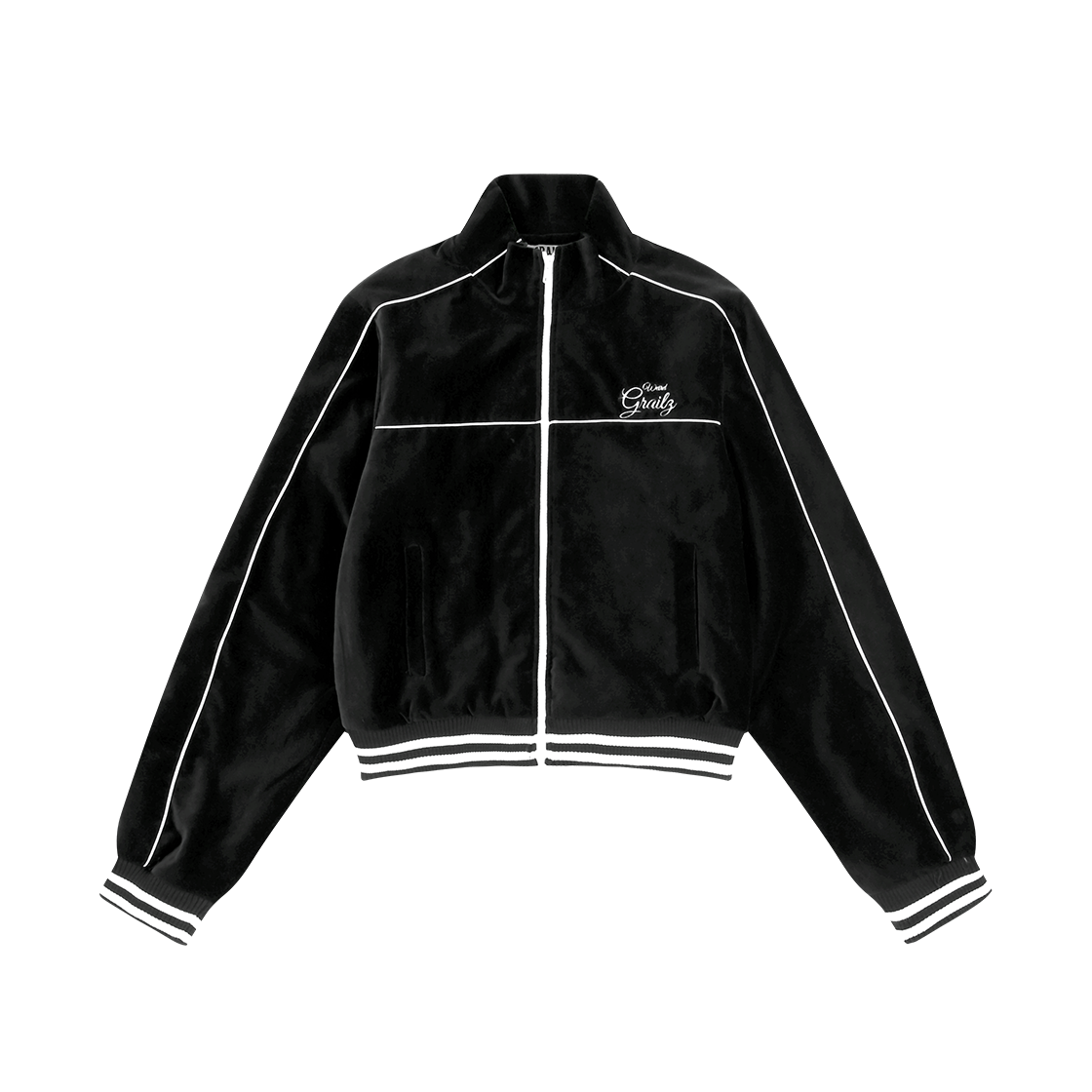 GR25FWMO03BK Grailz Velvet Blouson Jacket Black