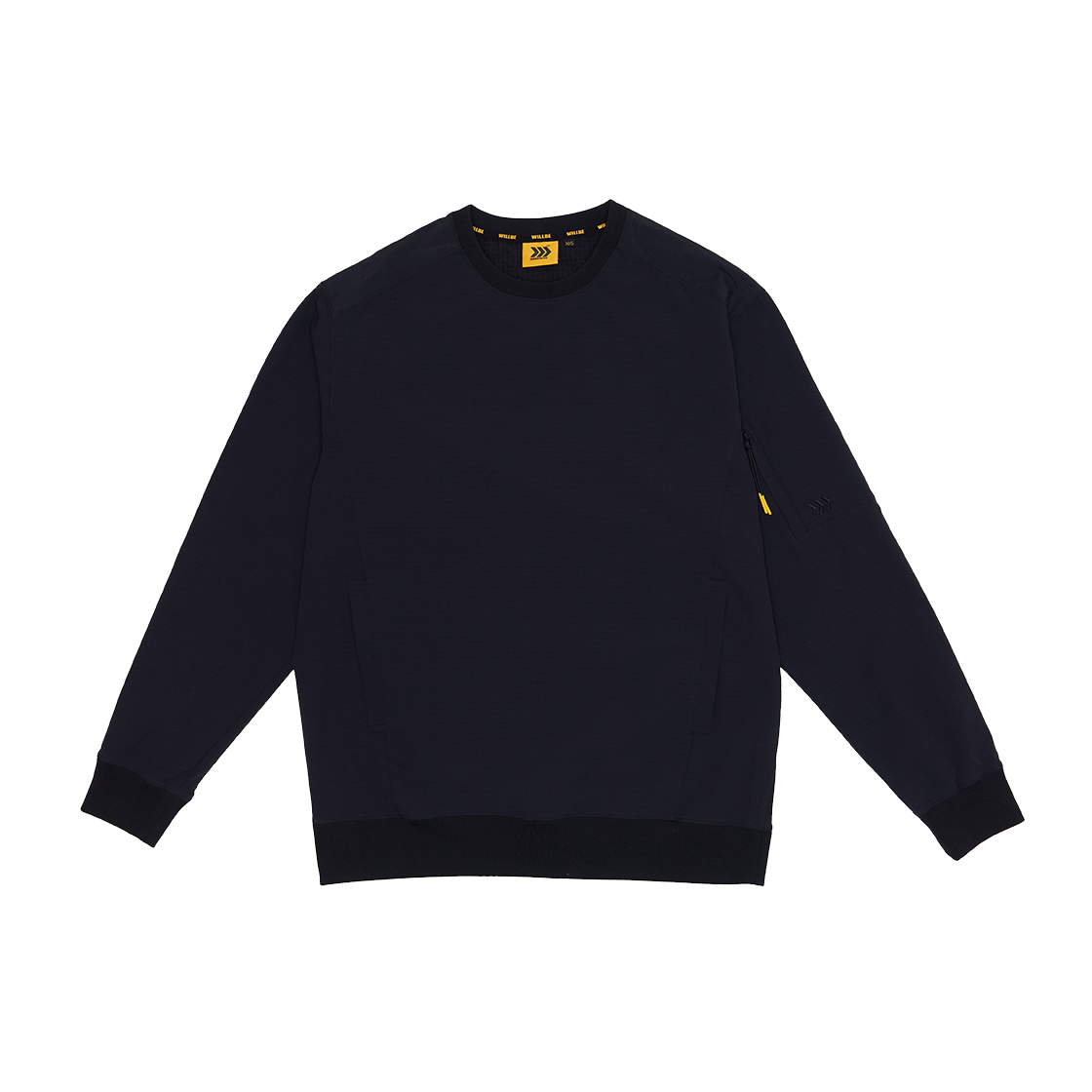 윌비 랩 스트레치 포켓 맨투맨 블랙(WILLBE LAB Stretch Pocket Sweatshirt Black) - 1