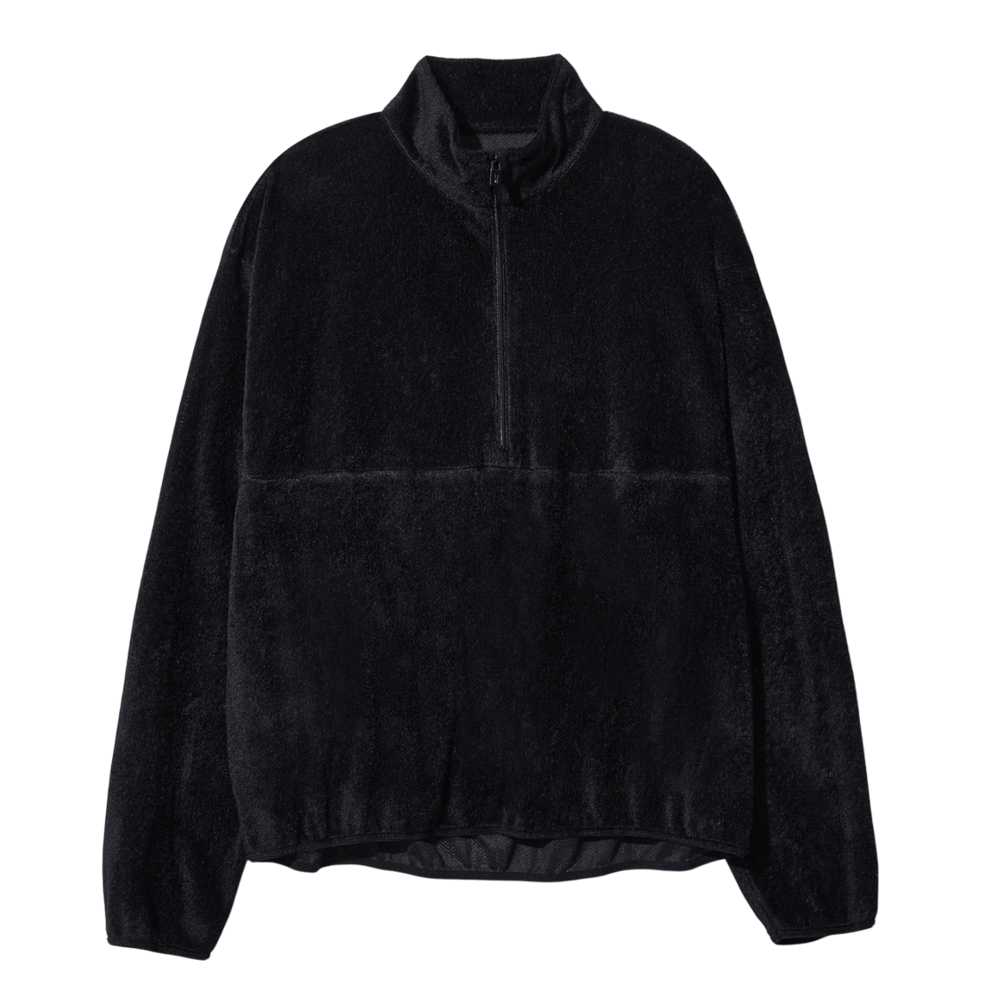 LH2579JP002EBK LE17SEPTEMBRE Fleece Half-Zip Anorak Black