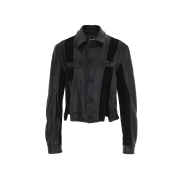 SONGZIO COLLECTION Cut Out Leather Jacket Black