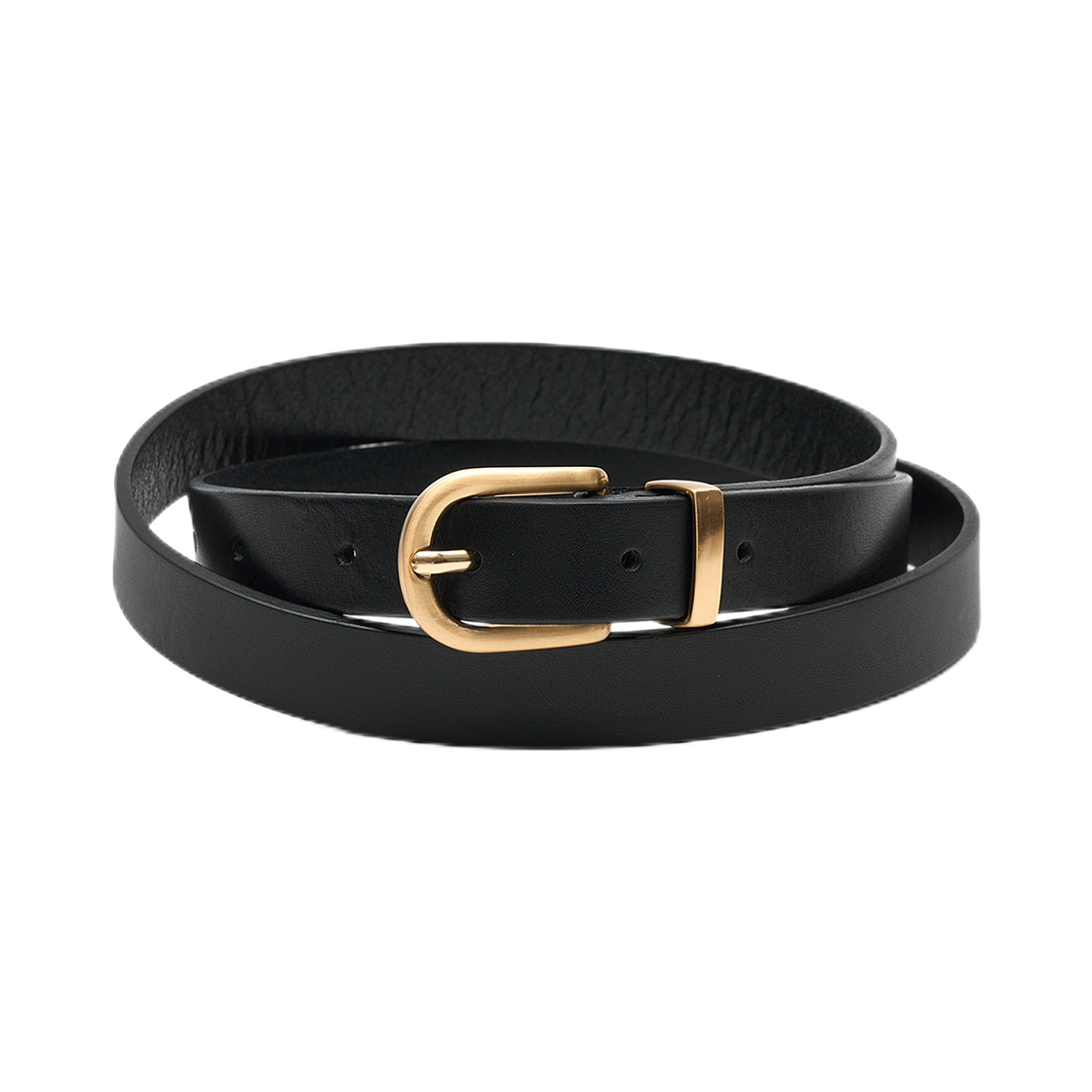 TNBE5F100GD TNGT Italy Calf-leather Belt Satin Gold