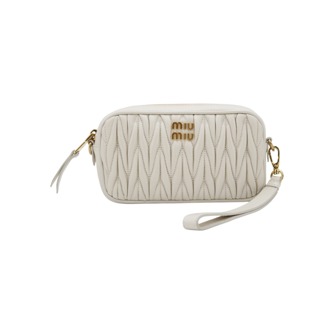 IT55LEH9KFJ4 Miu Miu Matelasse Pouch Clutch Bag 5NE846