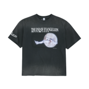 Protocol Index x Evangelion Overdyed Vintage Mass Production T-Shirt Charcoal