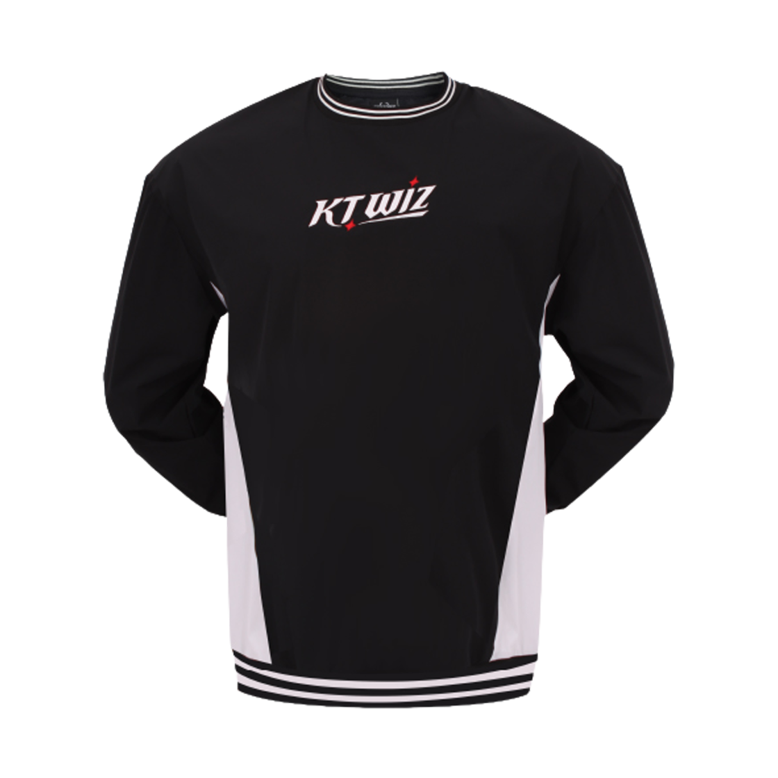 KT 위즈 아플리케 로고 풀오버 블랙 화이트(KT Wiz Applique Logo Pullover Black White)