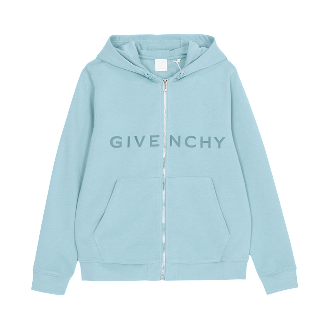 H30939-040 (Kids) Givenchy Hood Zip Up Blue Grey
